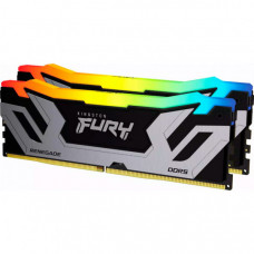 Модуль пам'яті для комп'ютера DDR5 48GB 8400 MHz Renegade RGB Silver XMP Kingston Fury (ex.HyperX) (KF584CU40RSAK2-48)