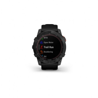 Смарт-годинник Garmin fenix 7X Sol Slate Gray w/Black Band, GPS (010-02541-01)