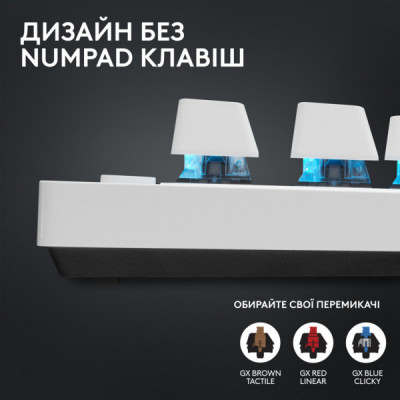 Клавіатура Logitech G PRO X TKL Lightspeed Tactile USB UA White (920-012148)