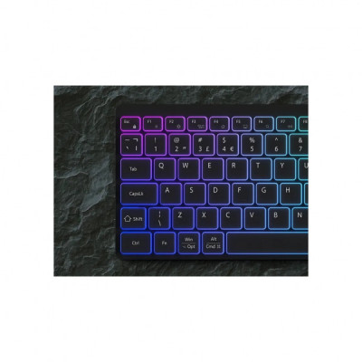 Клавіатура Canyon HKB-W11 Slim Dual Mode Wireless/Bluetooth RGB UA Black (CNS-HBTK11B)