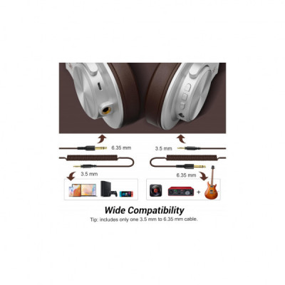 Навушники OneOdio Fusion A70 Bluetooth+3,5мм/6,35мм Silver/Brown (A70 Silver Brown)