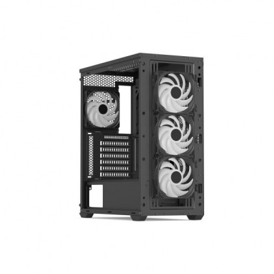 Корпус AeroCool D501A-G-BK-v2 Black (ACCM-DS01043.11)
