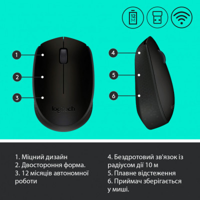 Мишка Logitech M170 Grey (910-004642)