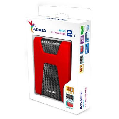 Зовнішній жорсткий диск 2.5" 2TB ADATA (AHD650-2TU31-CRD)