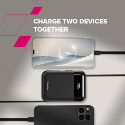Батарея універсальна Canyon 10000mAh OnPower 104 PD/20W, QC/22.5W built-in cable Black (CNS-CPB104B) Батарея універсальна Canyon 10000mAh OnPower 104 PD/20W, QC/22.5W built-in cable Black (CNS-CPB104B)