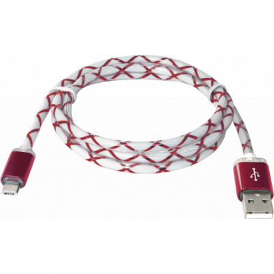 Дата кабель USB08-03LT USB - Micro USB, RedLED backlight, 1m Defender (87556)