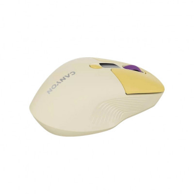 Мишка Canyon MW-26 LCD Silent Wireless/Bluetooth Yellow (CNS-CMSW26Y)