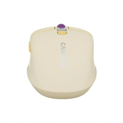 Мишка Canyon MW-26 LCD Silent Wireless/Bluetooth Yellow (CNS-CMSW26Y)