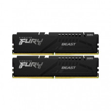Модуль пам'яті для комп'ютера DDR5 64GB (2x32GB) 5600 MHz Fury Beast Black Kingston Fury (ex.HyperX) (KF556C36BBE2K2-64)