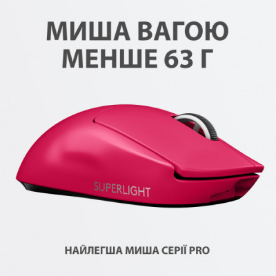 Мишка Logitech G Pro X Superlight Wireless Magenta (910-005956)