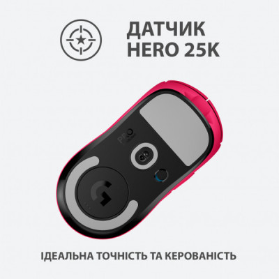 Мишка Logitech G Pro X Superlight Wireless Magenta (910-005956)