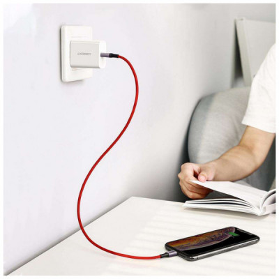 Дата кабель USB-C to Lightning 1.0m US298 MFI Red Ugreen (US298/20309)