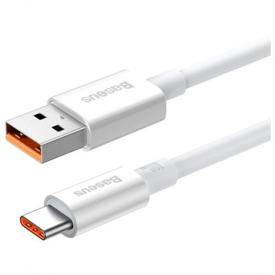 Дата кабель USB 2.0 AM to Type-C 2.0m 5A White Baseus (CAYS001402)