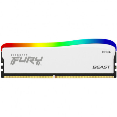 Модуль пам'яті для комп'ютера DDR4 32GB (2x16GB) 3600 MHz Beast White RGB SE Kingston Fury (ex.HyperX) (KF436C18BWAK2/32)
