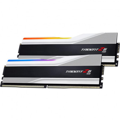 Модуль пам'яті для комп'ютера DDR5 32GB (2x16GB) 8000 MHz Trident Z5 RGB Silver G.Skill (F5-8000J3848H16GX2-TZ5RS)