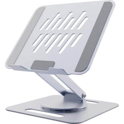 Підставка до ноутбука Gembird до 15.6", ругльована, обертова, алюміній (NBS-DR1-01)