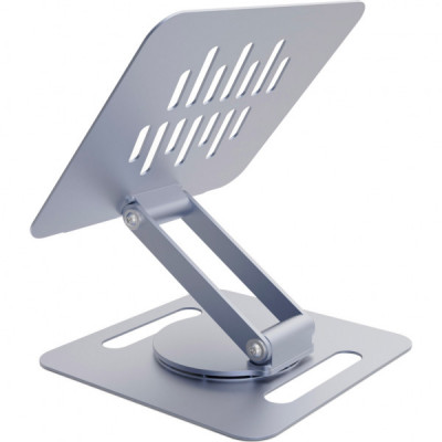 Підставка до ноутбука Gembird до 15.6", ругльована, обертова, алюміній (NBS-DR1-01)