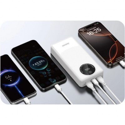 Батарея універсальна Dudao K12Pro 20000mAh PD/22.5W, USB-A, USB-C, Black (6976625333905)