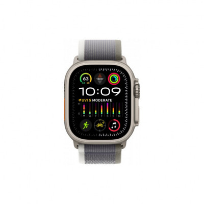 Смарт-годинник Apple Watch Ultra 2 GPS + Cellular, 49mm Titanium Case with Green/Grey Trail Loop - M/L (MRF43UL/A)