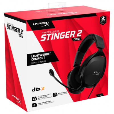 Навушники HyperX Cloud Stinger 2 Core Wired Black (683L9AA)