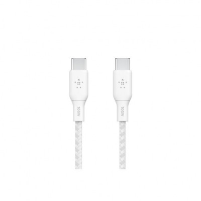 Дата кабель USB-C to USB-C 3.0m 100W white Belkin (CAB014BT3MWH)