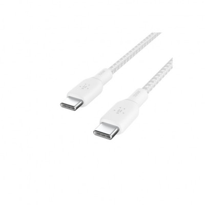 Дата кабель USB-C to USB-C 3.0m 100W white Belkin (CAB014BT3MWH)