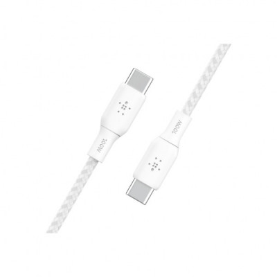 Дата кабель USB-C to USB-C 3.0m 100W white Belkin (CAB014BT3MWH)