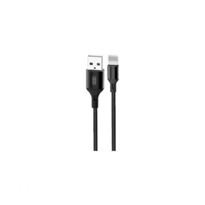 Дата кабель USB 2.0 AM to Lightning 1.0m NB143 Braided Black XO (XO-NB143i1-BK)