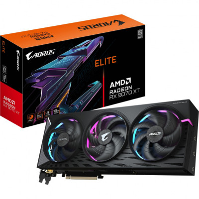 Відеокарта GIGABYTE Radeon RX 9070 XT 16Gb AORUS ELITE (GV-R9070XTAORUS E-16GD)