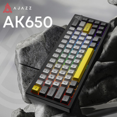 Клавіатура Ajazz AK650 Moon Yellow Switch USB UA Black/Grey/Yellow (AK650-MY-GWY)