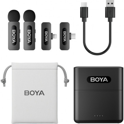 Мікрофон Boya BY-V3 combo Type-C/Lightning Black (BY-V3 Combo) Мікрофон Boya BY-V3 combo Type-C/Lightning Black (BY-V3 Combo)