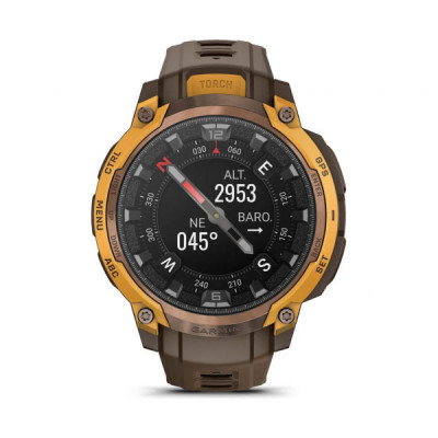 Смарт-годинник Garmin Instinct Crossover AMOLED, BronzeSunburst/Cocoa, GPS смарт-годинник (010-03398-01)