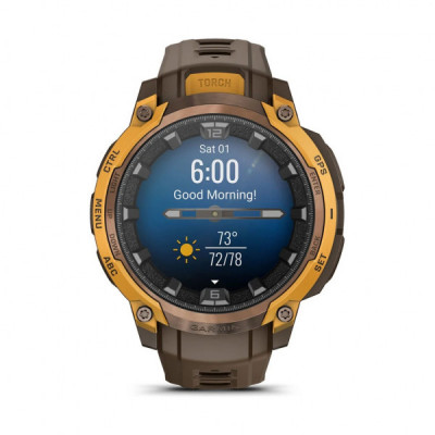 Смарт-годинник Garmin Instinct Crossover AMOLED, BronzeSunburst/Cocoa, GPS смарт-годинник (010-03398-01)