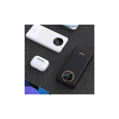 Батарея універсальна Dudao 10000mAh K12 22.5W, PD, QC, 2*USB-A, USB-C(In/Out), White (6976625333875)