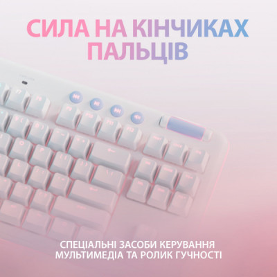 Клавіатура Logitech G715 Aurora Wireless Gaming GX Red Lightspeed/Bluetooth UA Off-White (920-010692)