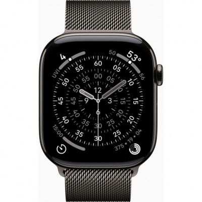 Смарт-годинник Apple Watch Series 11 GPS + Cellular 46mm Slate Titanium Case with Slate Milanese Loop - M/L (MFD44RK/A)