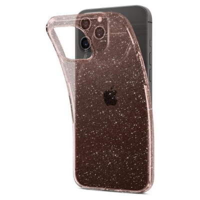 Чохол до мобільного телефона Spigen iPhone 12 / 12 Pro Liquid Crystal Glitter, Rose Quartz (ACS01699)