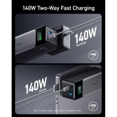 Батарея універсальна Anker 24000mAh PowerCore 737 GaNPrime 140W PD Black (A1289011) Батарея універсальна Anker 24000mAh PowerCore 737 GaNPrime 140W PD Black (A1289011)
