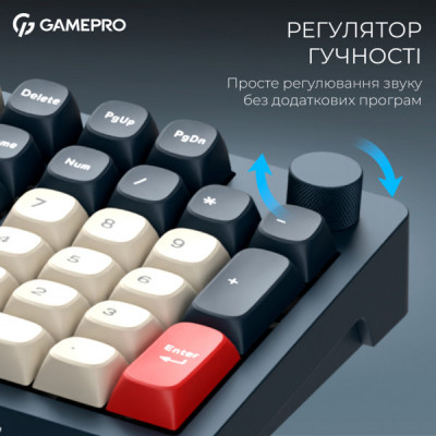 Клавіатура GamePro Asgard Drakkar Keychron Super Red Switch Wireless/Bluetooth/USB UA Blue (MK305BL)