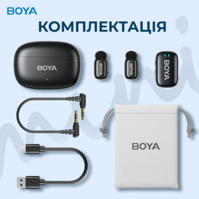 Мікрофон Boya mini-18 3,5 мм/TRS/Type-C Black (mini-18) Мікрофон Boya mini-18 3,5 мм/TRS/Type-C Black (mini-18)