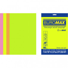 Папір Buromax А4, 80g, NEON, 4colors, 20sh, EUROMAX (BM.2721520E-99)