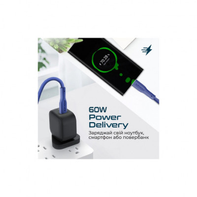 Дата кабель USB-C to USB-C xcord-cc.navy Promate (xcord-cc.navy)