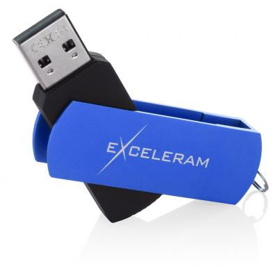 USB флеш накопичувач eXceleram 64GB P2 Series Blue/Black USB 2.0 (EXP2U2BLB64)