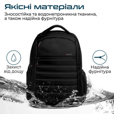 Рюкзак для ноутбука Promate 15.6" Rebel-BP Black (rebel-bp.black)