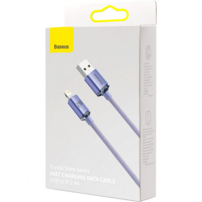 Дата кабель USB 2.0 AM to Lightning 2.0m 2.4A Purple Baseus (948090)