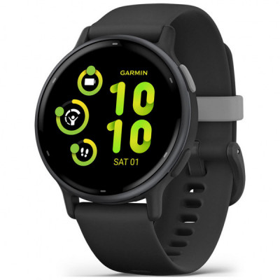 Смарт-годинник Garmin vivoactive 5, Black/Slate, GPS (010-02862-10)