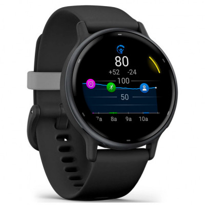 Смарт-годинник Garmin vivoactive 5, Black/Slate, GPS (010-02862-10)