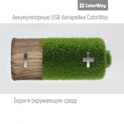 Акумулятор ColorWay AA USB 1200 mAh 1.5V R6 * 2 (CW-UBAA-02)