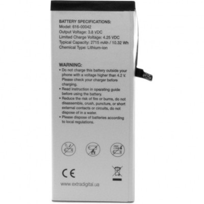 Акумуляторна батарея для телефону Extradigital Apple iPhone 6s Plus (2715 mAh) (BMA6453)