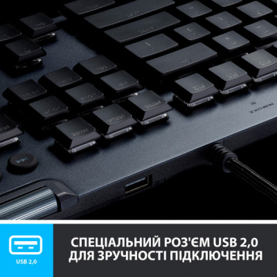 Клавіатура Logitech G815 Lightsync RGB Mechanical GL Tactile USB UA Black (920-008992)
